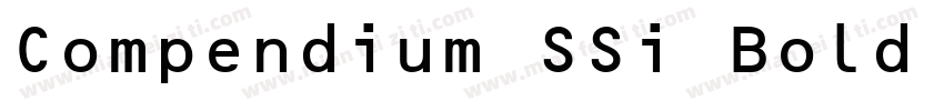 Compendium SSi Bold Italic字体转换
